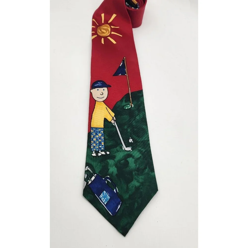 Save The Children Golf Tie Golfer Dad Tie‎ Necktie 57